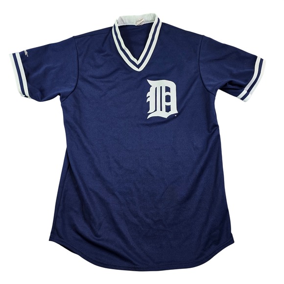 Majestic Other - Vintage Majestic Detroit Tigers Jersey Mens Large (Medium) Blue V-Neck Baseball